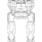 Raptor LOD1 line front.svg