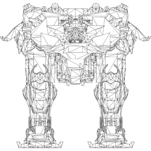 Baihu Luchador LOD1 line front.svg