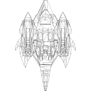 Megalodon Orochi LOD1 line top.svg