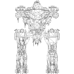 Cruel Orochi LOD1 line front.svg