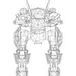Fenrir LOD1 line front.svg