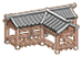 中式古建走廊丁字路口