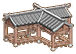 中式古建走廊十字路口