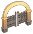 大型石柱栅栏门