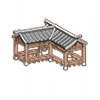 中式古建走廊拐角