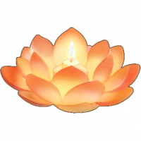 暖橙祈愿河灯