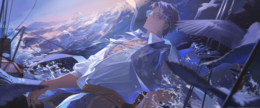 海滨假日立绘一
