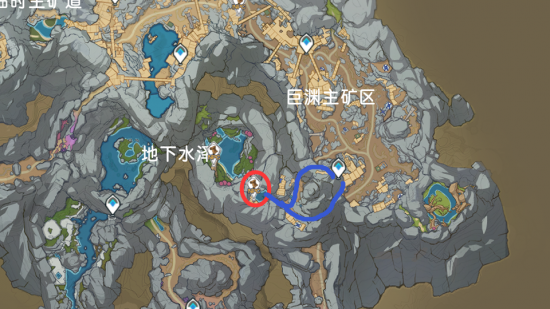 世界任务·层岩巨渊地下部分·连队消失在深岩位置图.png
