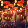 场景·灯伞结彩图标