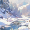 背景·雪涧流音图标