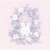 背景·迷兔花环图标